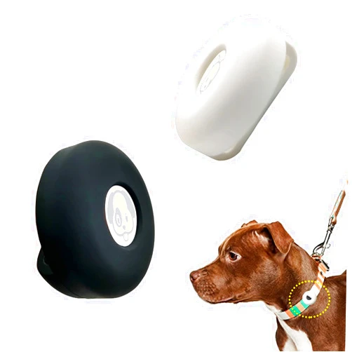 Supyouleg Airtag Dog Cat Collar Holder, Silicone Pet Collar Case for AirTags Case Compatible for Apple AirTag Anti-Lost Air Tag Case Holder-2 Packs-(Black&White)