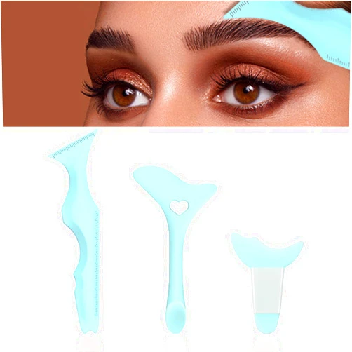 TOGZOM Eyeliner Stencils Silicone Eyeliner Tool Reusable Mascara Shield Guard Eyeshadow Applicator Wing Eyeliner Aid Stencil Eyelash Eyeliner Lipstick Multifunctional Eye Makeup Tool 3Pcs