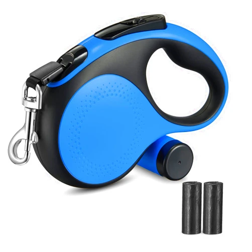 LMVVC Retractable Dog Leash 16Ft Durable Dog Walking Leash Suits for Medium Breed Dogs or Cats with Removable Dispenser and Poop Bags Heavy Duty No Tangle Rope Pet Walking Up to 66lbs