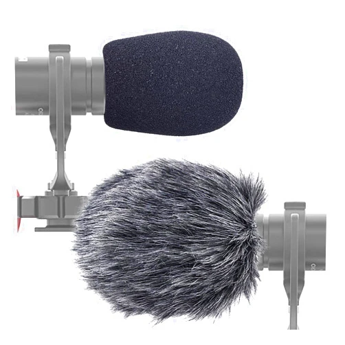 SUNMON Furry Windscreen Muff, Mic Pop Filter/Foam Wind Cover fits Rode VideoMicro Videomic Me-L Shotgun Microphone (2 PACK)