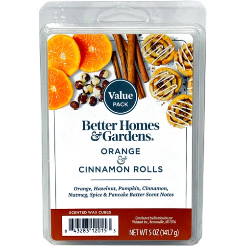 Better Homes & Gardens. Better Homes and Gardens Orange Cinnamon Rolls Wax Cubes 5oz RP-12015 5oz (141.9g)