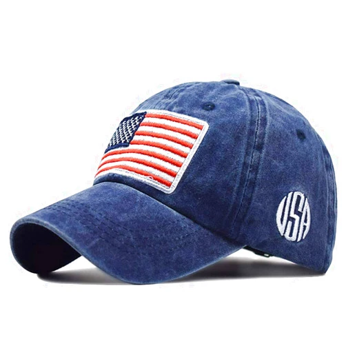Mealah Men's American-Flag Baseball-Cap Embroidery - Washed Adjustable US Dad Hat for Women