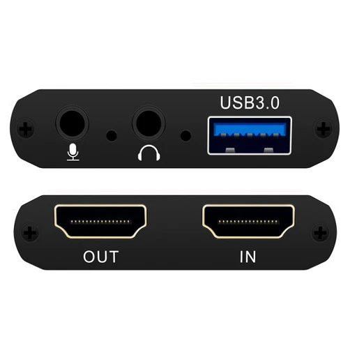 HDSUNWSTD 4K Audio Video Capture Card, Recording Card with Microphone HDMI Loop-Out，HDMI to 1080P USB 3.0 for Gaming Streaming TV Recorder, Live Streaming Broadcasting