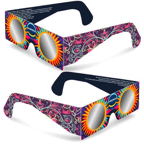 Gravitis Sunburst Paper Solar Eclipse Glasses: Compliant, Comfortable, ISO - Certified 2024 (2)