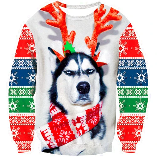 Goodstoworld Mens/Womens Ugliest Christmas Sweatshirt 3D Unique Hilarious Graphic Pullover Shirt S-4XL