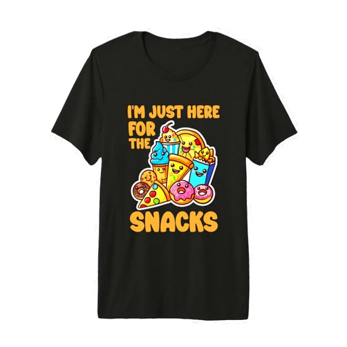 Snack Attack Comedy Co. I'm Just Here for The Snacks Premium Tri-Blend T-Shirt