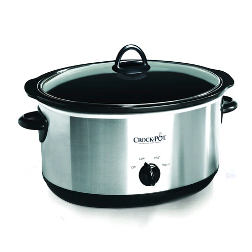 Crock-Pot Large 8 Quart Oval Manual Slow Cooker, Stainless Steel (SCV800-S)
