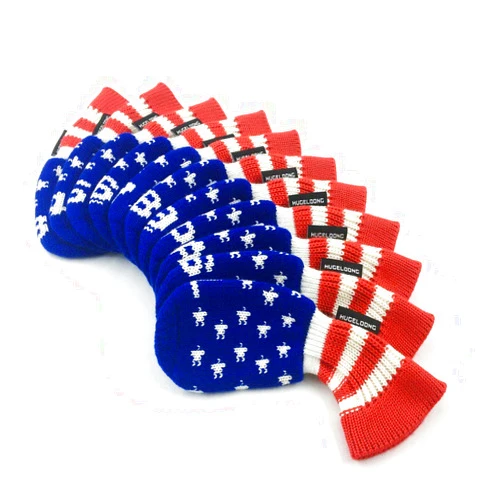 HUGELOONG Golf Iron Headcovers USA Flag (3-9,A P S L)-Head Covers with Numbers on Top…