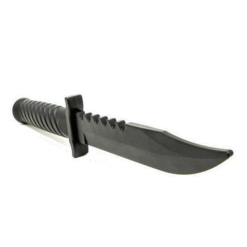 MACS Polypropylene Trainer Equipment Black Plastic Blade Textured Handle Lightweight Self Defense Training Safe Easy Fun Cosplay Combat Military Training Martial Arts Knife 12''