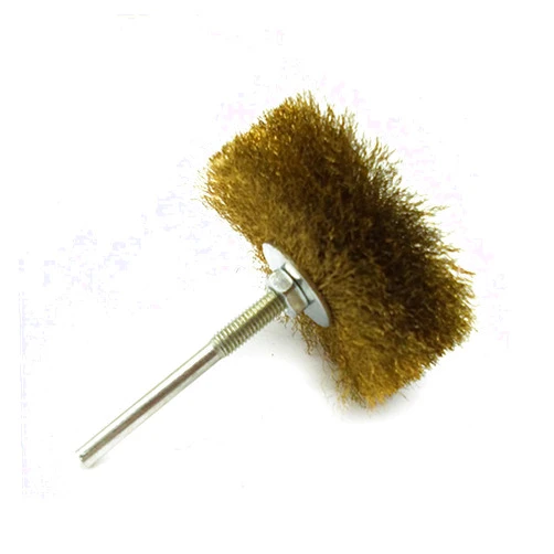 ZAANHA Copper Wire Brush Polishing Wheel for Mini Drill Polishing Brush for Wood Carving