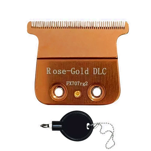 AIJALY Replacement DLC Blade Compatible with BaBylissPRO FX787 Series and FX726,for Outlining Hair Trimmers FX787 and LoPROFX Trimmers FX726,Rose Gold FX707rg2