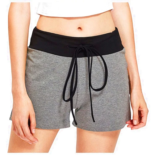 ADO Stap Women's Dolphin Running Yoga Gym Workout Sport Athletic Shorts Comfy Drawstring Casual Elastic Waist Cotton Shorts Grey-M
