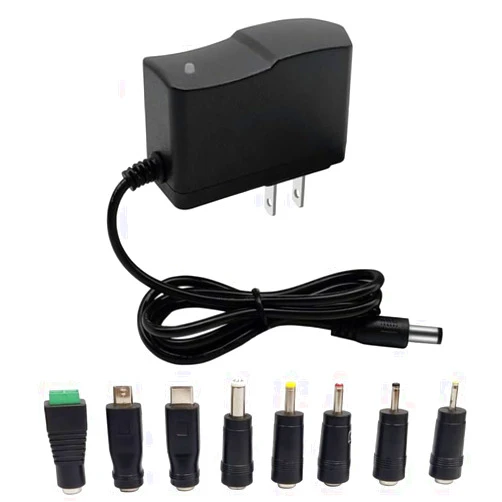 MTYTOT 6V 1A 1000mA DC Power Supply Adapter 100V-240V AC to DC 6 Volt 1Amp 0.5A Replacement Power Cord Power Adapter USB Type C with 8TIPS for Trash Can Doorbell Alarm Monitor Electronic Scale Radio Speaker