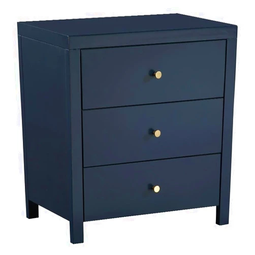 Comfort Pointe Nolan 3-Drawer Midnight Blue Painted Wood Nightstand