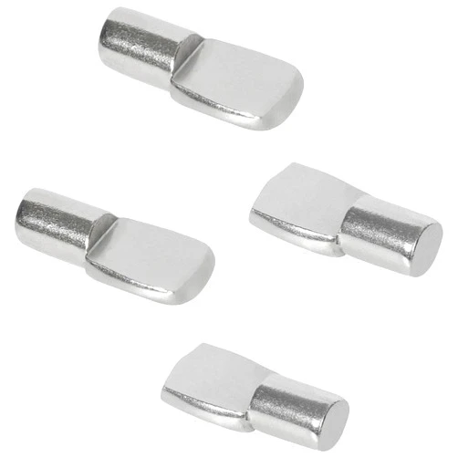 Keenkee Shelf Pegs Pin Diameter 1/4 Inch for Cabinet Shelves Support Clips Holder, Spoon Shape, Nickel, Pack of 20