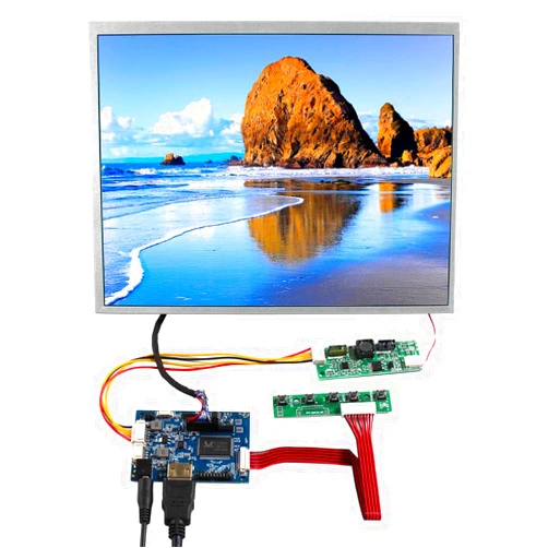 VSDISPLAY 12.1 Inch 800x600 IPS LCD Screen 450 Nits 4:3 Aspect Ratio Industrial Replacement Display Panel VS121T-002A with HD-MI Audio LCD Controller Board
