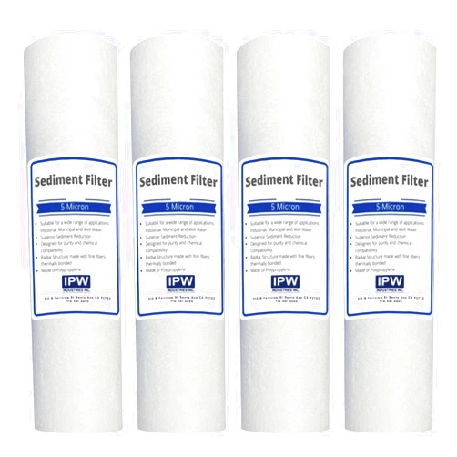IPW Industries Inc Compatible for American Plumber W5P Whole House Sediment Filter Cartridge (4-Pack) by IPW Industries Inc.