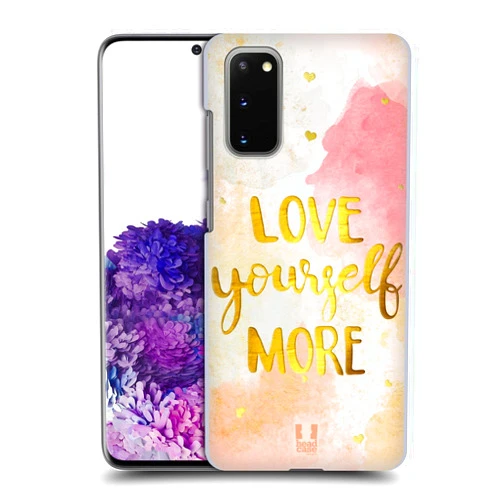 Head Case Designs Love Gold Quotes Hard Back Case Compatible with Samsung Galaxy S20 / S20 5G