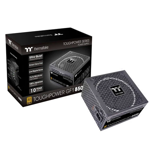 Thermaltake Toughpower GF1 850W 80+ Gold SLI/ CrossFire Ready Ultra Quiet 140mm Hydraulic Bearing Smart Zero Fan Full Modular Power Supply 10 Year Warranty PS-TPD-0850FNFAGU-1