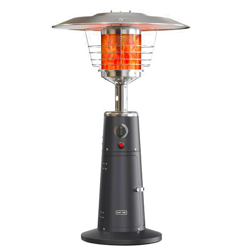 EAST OAK 11,000 BTU Patio Heater Tabletop Outdoor Heater, Mini Portable Propane Heater with 304 Stainless Steel Burner, Triple Protection System, Gas Outside Heater for Patio, Garden, Porch, Black
