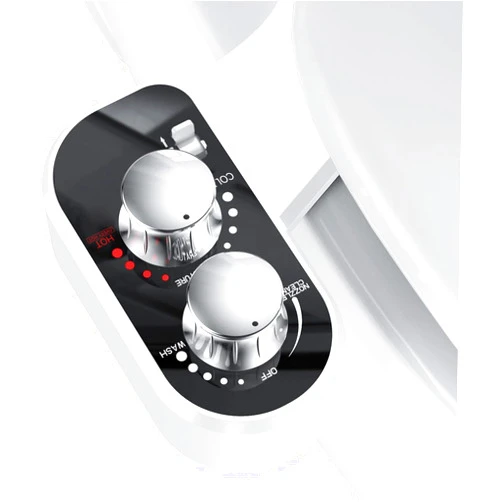 DooLv Hot and Cold Bidet Attachment for Toilet, Ultra-Slim Bidet Attachment Warm Water, Non-Electric Adjustable Pressure Self Cleaning Sprayer Nozzle Control for Posterior, Feminine Wash, Easy to Install