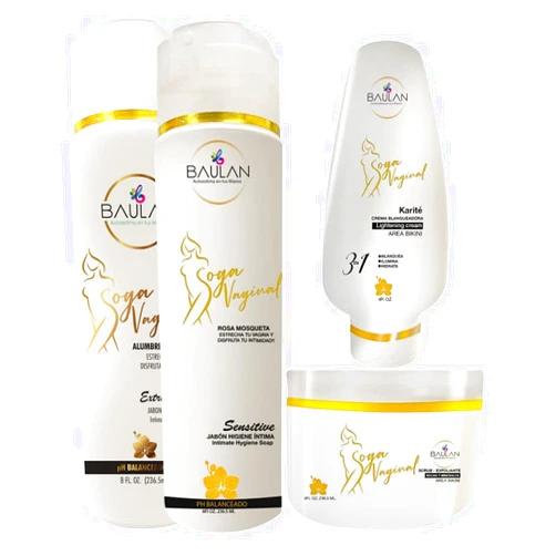 SOGA VAGINAL BAULAN-women's Intimate Care Line-Estrecha Tu Vagina/Crema-Jabones intim con Alumbre Rosa Mosqueta-Jabon Intimo con Alumbre Aloe Vera-Scrub Oil Free