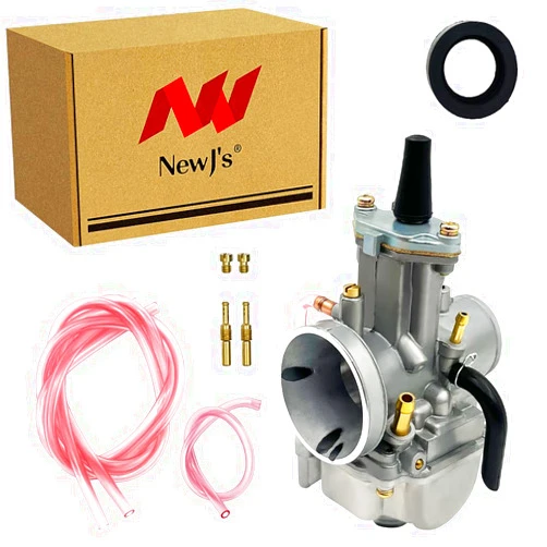 NewJ's Carburetor Carb 28mm Flat Slide Fit for 50cc 2 stroke Racing Scooter Dirt Pit Bike ATV Quad Motorcycle Replacement OKO PWK28 Carb