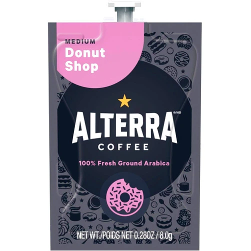 Mars Drinks ALTERRA Coffee Donut Shop Blend Single Serve Freshpacks for MARS DRINKS FLAVIA Brewer, 20 Packets