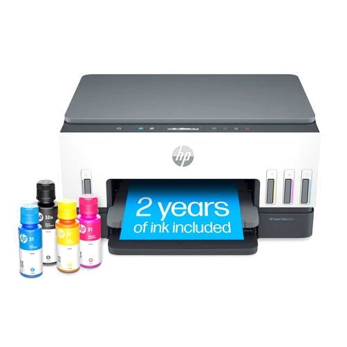 HP Smart -Tank 6001 Wireless Cartridge-Free all in one printer, this ink -tank printer comes with up to 2 years of ink included, with mobile print, scan, copy (2H0B9A)
