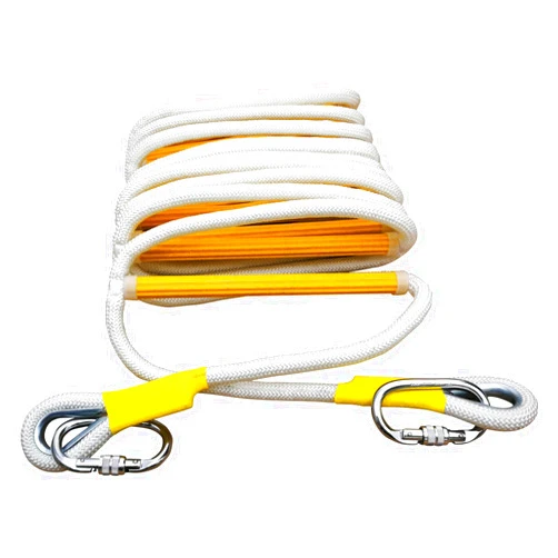 ILife.ISPT Fire Escape Rope Ladder 2-Story - 16 feet Emergency Escape Safety Ladder for Balcony Window Residential Home Apartment Railing, Reusable Rope Ladder, Tested to 2000 Pounds