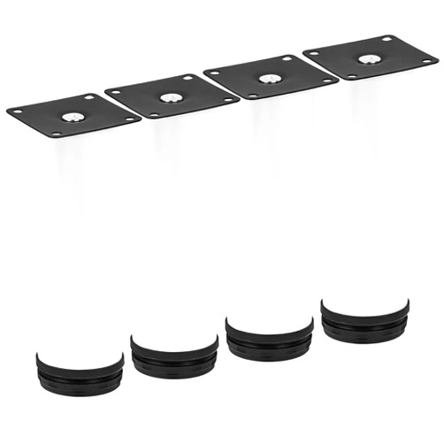 TCHOSUZ 4 Inch Metal Furniture Legs, Stainless Steel White Round Table Sofa Legs Couch Feet with Screws,Modern Furniture Replacements Feet for DIY Cabinet Nightstand TV Bench Stand 4 Pieces 10cm