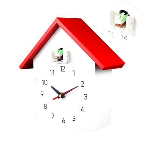 EliteBloom Cuckoo Clock, Modern Cuckoo Quartz Wall Clock Bird Hanging Watch Decoration Alarm Clocks Natural Bird Voices Or Cuckoo Call, Design Clock Home Living Room
