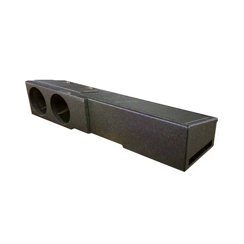 Q Power Dual 8in Underseat Front Fire Subwoofer Enclosure, Q-Bomb Ported Sub Box Compatible with Chevy Silverado Crew Cab, GMC Sierra Crew Cab 2007-2026