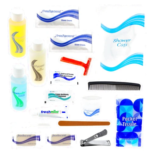 Moda West 24 Kits - Bulk Case of Wholesale 19 Piece Hygiene & Toiletry Kit for Men, Women, Travel, Charity