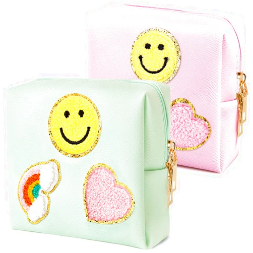 CekPo Period Bag, PU Leather Sanitary Napkin Storage Bag for Pads Liners Tampons and Reusable Pads,Functional Sanitary Pads Pouches First Period Kit for Teen Girls Women Ladies