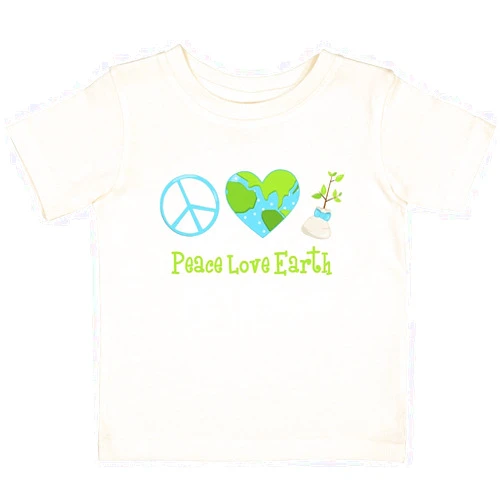 inktastic Peace Love Earth Baby T-Shirt