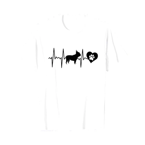 Französische Bulldoggen Geschenkideen Französische Bulldogge Herzschlag Hunderasse Hunde Geschenk T-Shirt