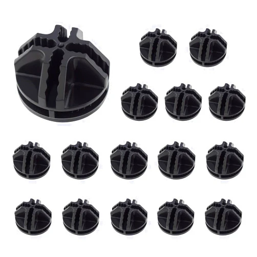 TKYPZY 16 Pieces Cube Connectors for Plastic Storage and Wire Grid Modular Shelving - Organizer for Closet DIY Shelves Accessories - Cube Storage Unit for Mesh (Black)