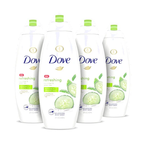 Dove Sulfate Free Body Wash Cucumber and Green Tea, Go Fresh Cool Moisture, 88 Fl Oz, (Pack of 4)