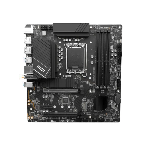 MSI PRO B760M-A WiFi DDR4 ProSeries Motherboard (Supports 12th/13th/14th Gen Intel Processors, LGA 1700, DDR4, PCIe 5.0, M.2, 2.5Gbps LAN, USB 3.2 Gen2, HDMI/DP, Wi-Fi 6E, Bluetooth 5.3, mATX)