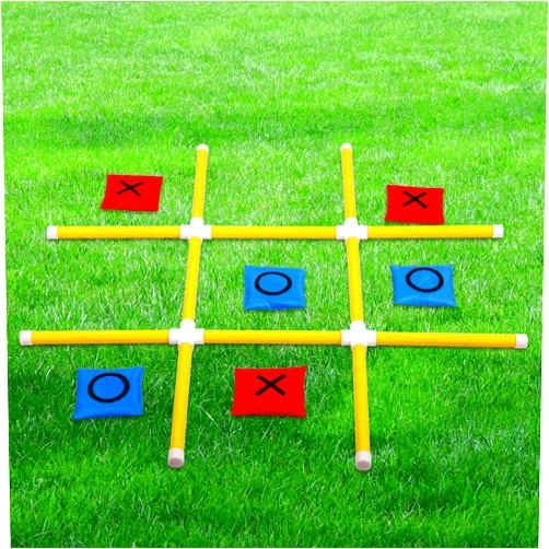 OTTARO Giant Tic Tac Toe Game Outdoor Indoor for Family, Outdoor Bean Bag Toss Game for Adults and Kids(3ft x 3ft)