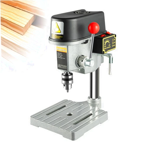 SEANESZTI Mini Electric Bench Drill Stand, 3-Speed Benchtop Drill Press, 110V Low Noise Benchtop Variable Speed Drill Press Electric Bench Drilling Machine, Mini Drill Press Precision Benchtop for DIY