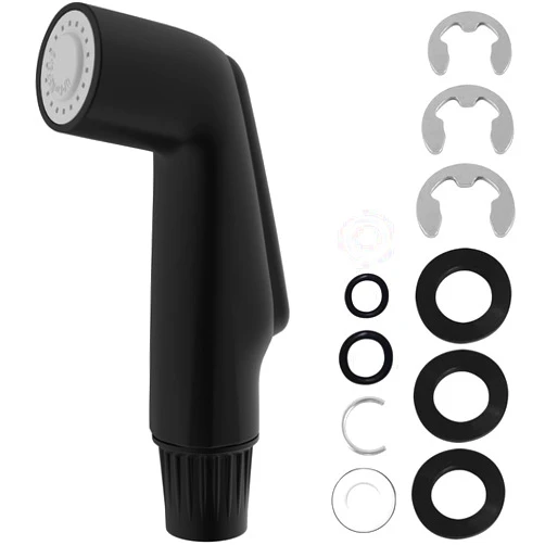 Hygie Rinse Kitchen Sink Side Sprayer Head Replacement Universal Sink Sprayer Attachment Compatible with Delta, Moen, Kohler and Other OEM Brand, Pull Out Kitchen Sink Faucet Sprayer Head - Matteblack