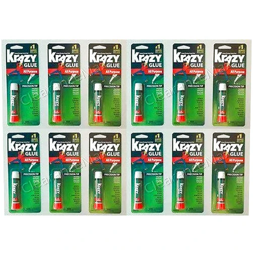 Krazy Glue KG585 Instant Purpose Tube 0.07-Ounce Clear-Pack of 12