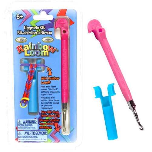 Rainbow Loom Tail Upgrade Kit - Metal Hook - Pink