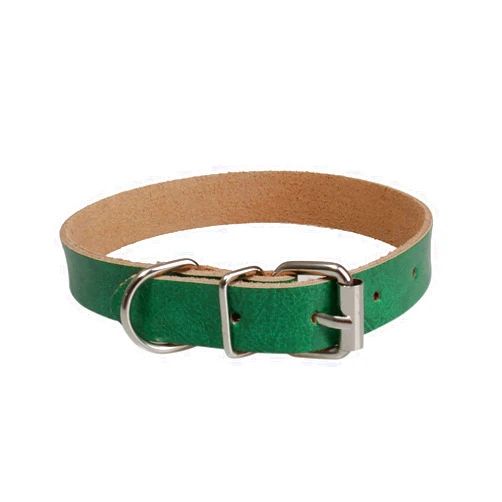 FONPOO Basic Classic Leather Dog Collar Soft Adjustable for for Small Medium Large Dogs
