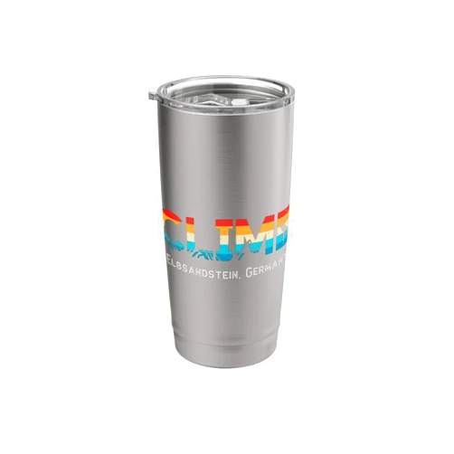 Elbsandstein, Germany Rock Climb Vintage Climb Elbsandstein, Germany Rock Climbing Bouldering Stainless Steel Insulated Tumbler