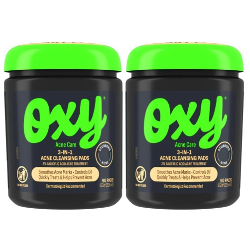 Oxy Maximum Action 3-In-1 Treatment Pads, 90 Count, Packaging may vary (Pack of 2)