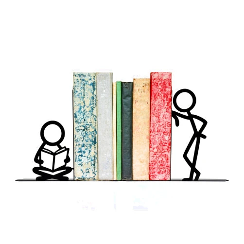 PRIMESTL Unique Bookends for Shelves – Fun & Decorative Book Ends, Cute Kids Bookends – Book Holders for Bookshelves & Home Decor, Book Lovers Gift