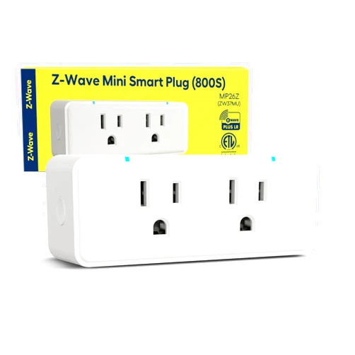 Minoston 800 Series Zwave Dual Outlet Plug, On/Off Z-Wave Repeater Switch with 2 Individual Control Sockets, Hub Required, Z Wave LR Smart Plugs Compatible with SmartThings, Hubitat, Fibaro (MP26Z)